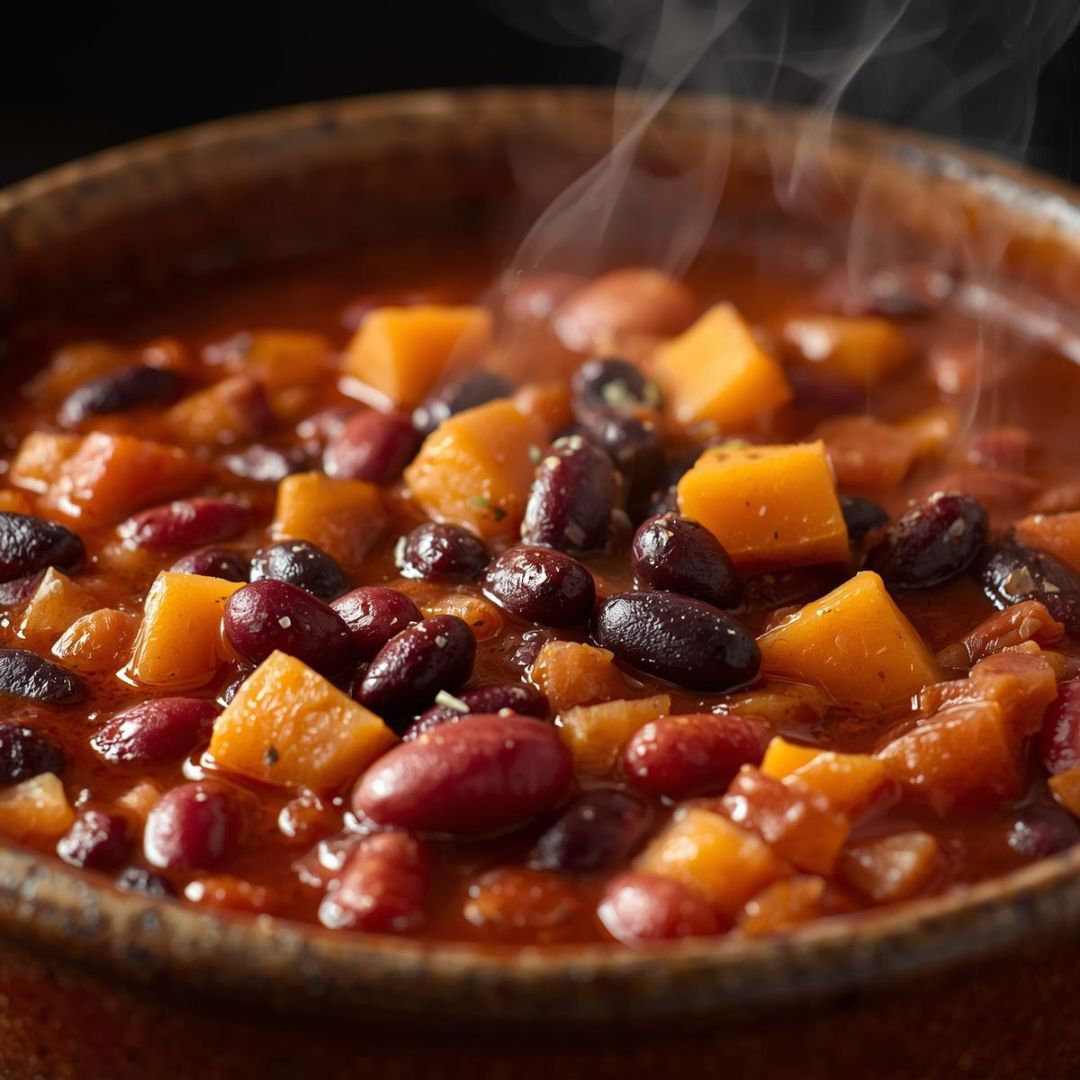 You are currently viewing Smoky Three Bean Chili With Farro & Butternut Squash